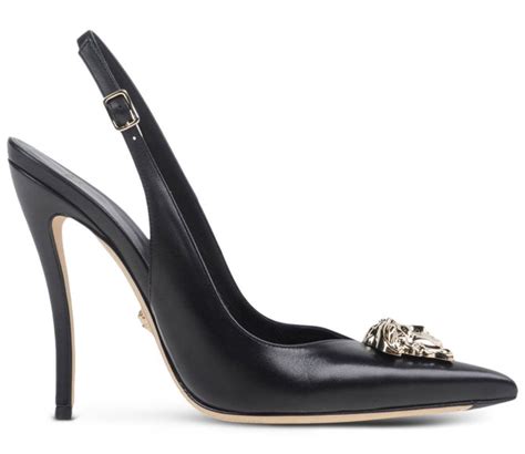 versace schuhe löwe|versace slingback shoes.